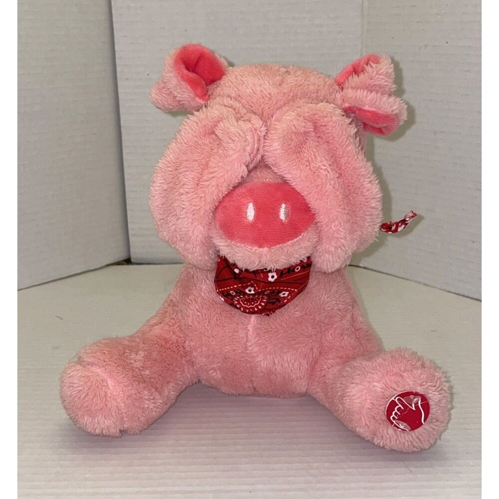 DAN DEE Collectors Choice Animated Peek-a-Boo Pig 10" Plush Talking